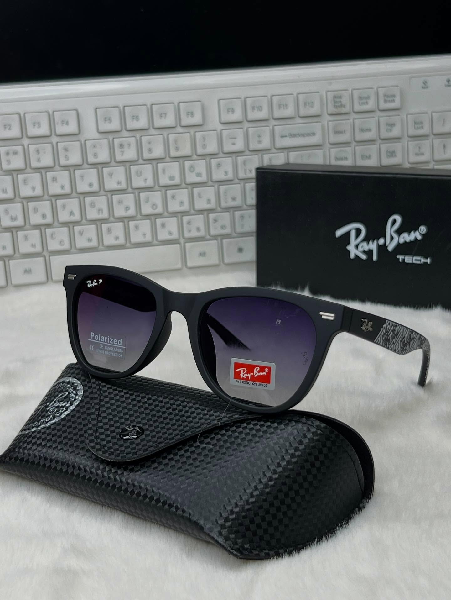 Солнцезащитные очки , черный, зеленый, синий — фото 1