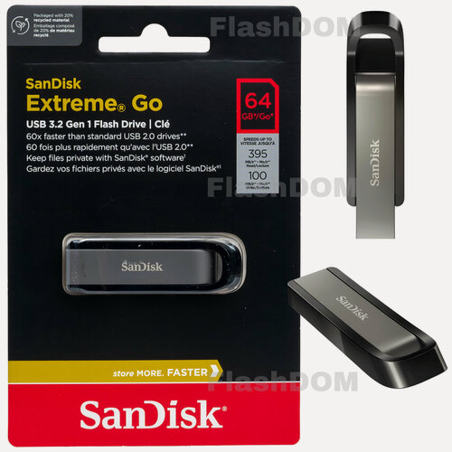 Изображение товара Флеш-накопитель SanDisk USB 3.2 Flash Drive 64 ГБ Extreme Go Type A
