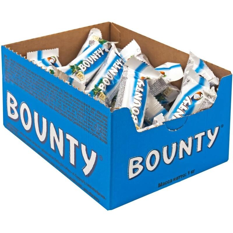 Bounty с нежной мякотью кокоса, 1 кг, картонная коробка
