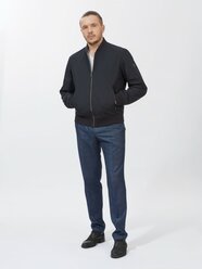 Куртка мужская с отд, из трикотажа, MADZERINI, ARIO/G932-14, сине-чёрный, размер 54