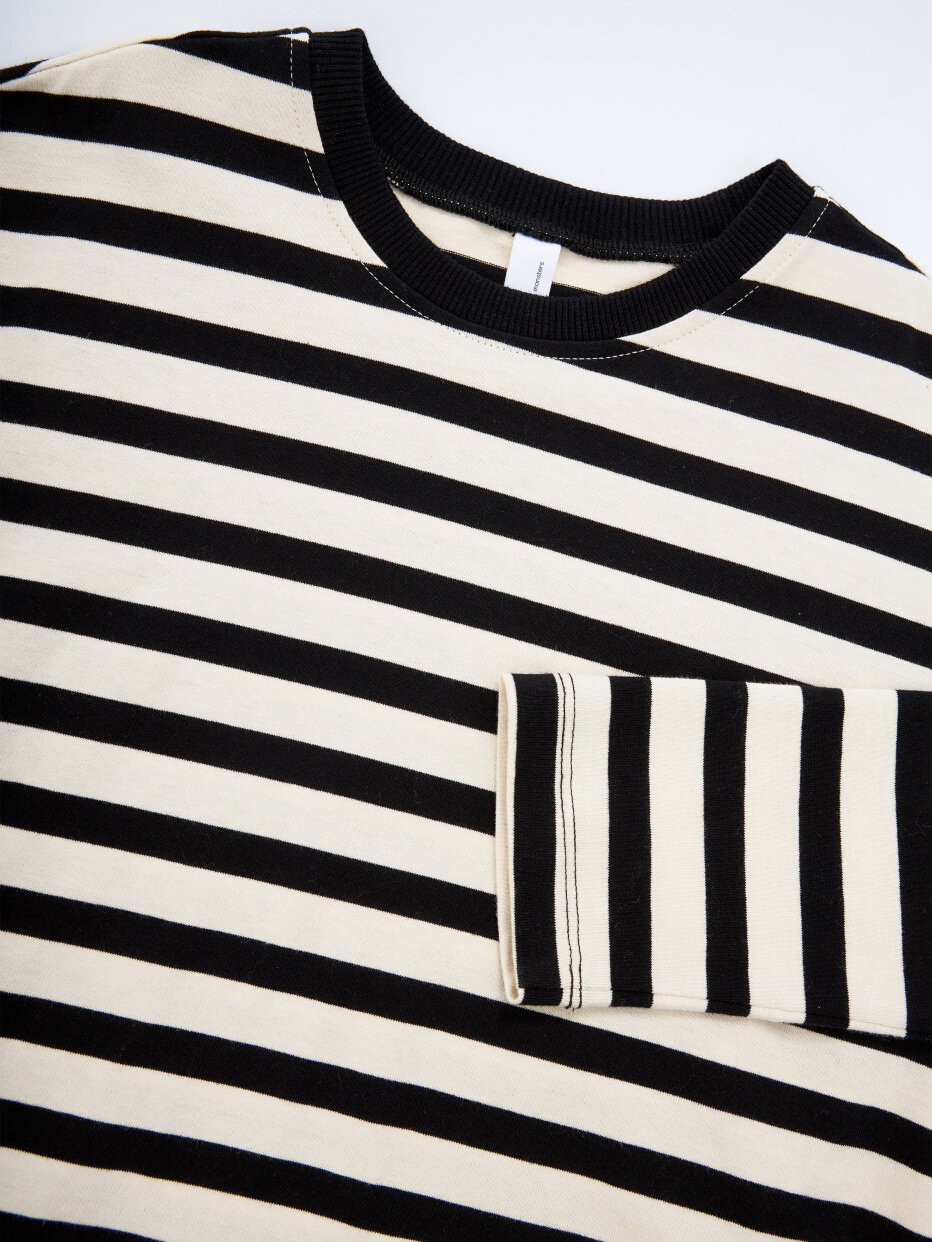 Лонгслив Sela, размер 134, белый принт графика — фото 1