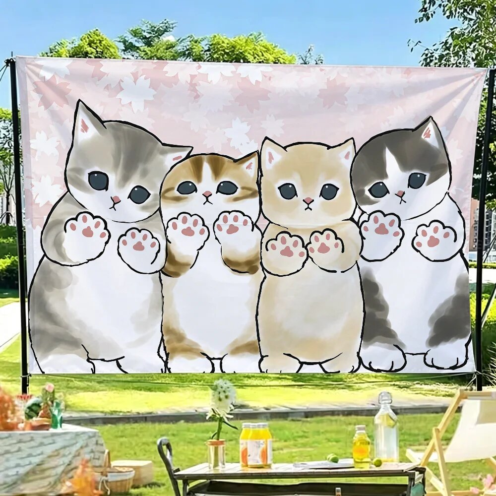 Флаг Mofusand с котиками 40x60см QZ60x90CM, 6