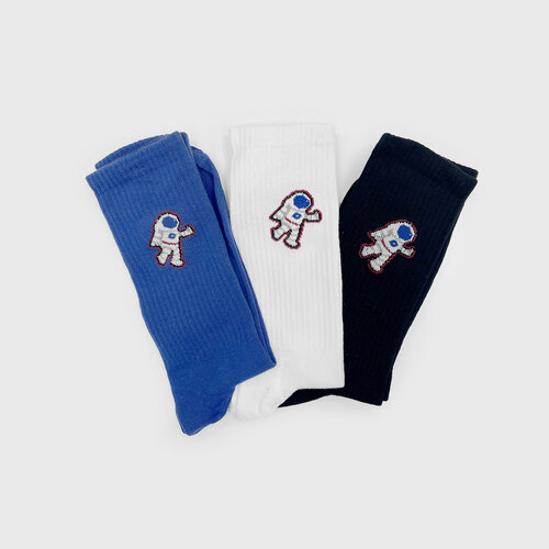 фото Носки роскосмос размер 23/25, белый, синий