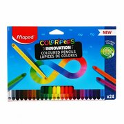 Карандаши 24цв Maped COLOR'PEPS INFINITY, треуг, ударопроч грифель, карт короб 861601 9941073