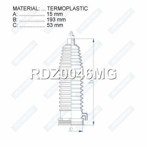 Пыльник рулевой рейки FORD (Форд) 15*193*53 — фото 1