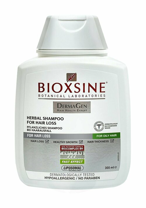 Шампунь против выпадения для жирных волос Bioxsine Herbal Shampoo for Oily Hair