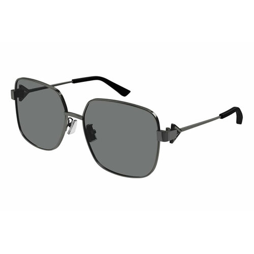 Солнцезащитные очки Bottega Veneta, серый, серебряный