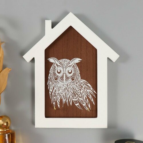 SUI Крючки декоративные дерево Домик с филином 24х195х2 см 948₽