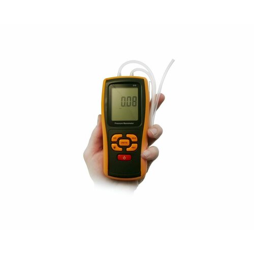 Портативный цифровой манометр Hti-GM-510 (EU) (O44541CI) до 10 кПа для измерения давления воды и давления газовых сред с ЖК-дисплеем ht model gm 510 z64700ic манометр с жк дисплеем и с подсветкой до 10 кпа манометр дифференциальный измеритель давления воздуха и воды