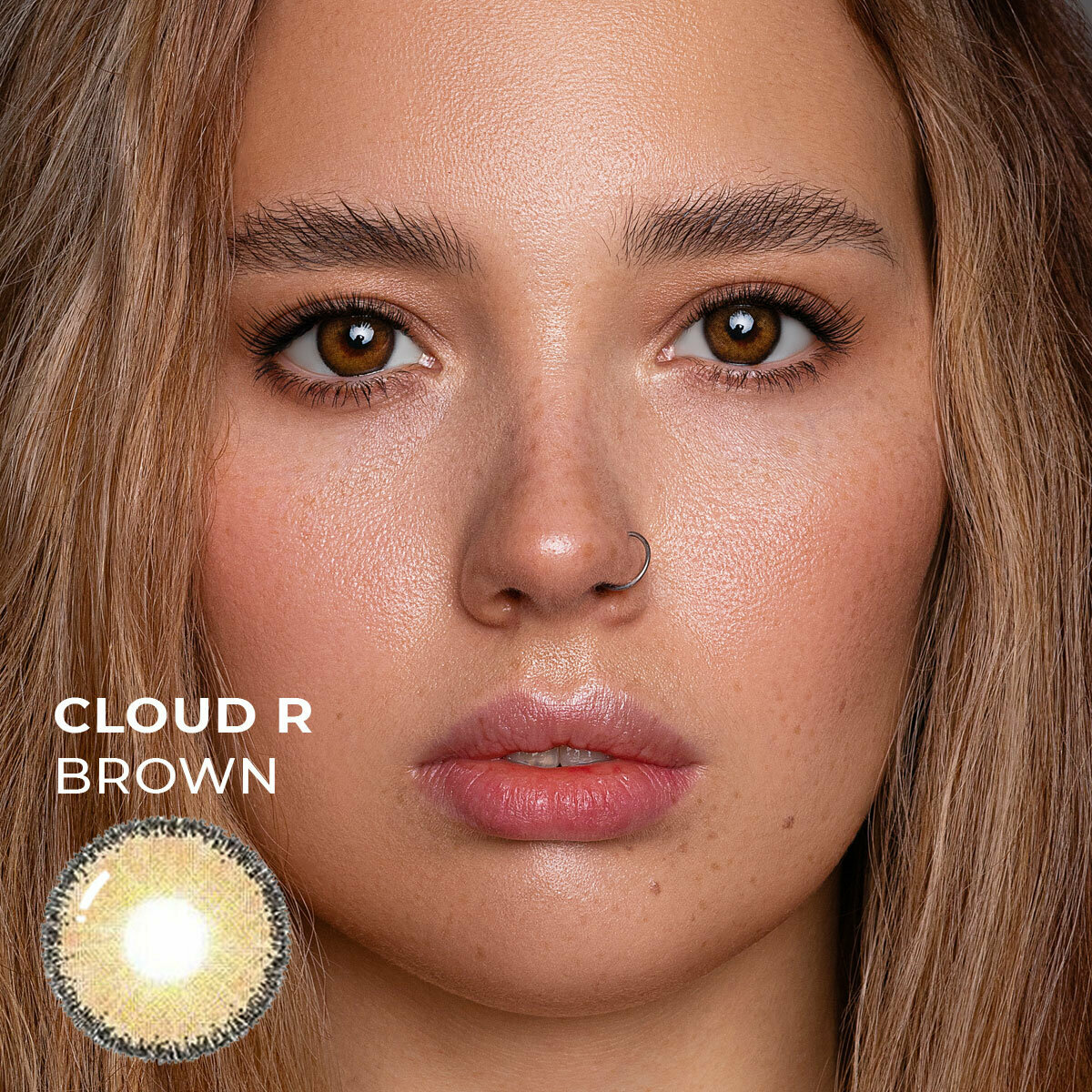 Цветные контактные линзы URBAN LAYER ru Cloud R Brown -3.5 / 14.0 / 8.6 / 2шт.