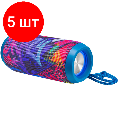 Комплект 5 штук Акустическая система Defender Enjoy S750 граффити 10Вт lightBTFM 1266800₽