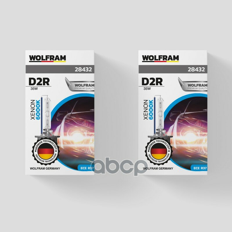 Лампа Ксеноновая D2r 6000K Wolfram Xenon White Vision 1 Шт. 28432 WOLFRAM арт. 28432