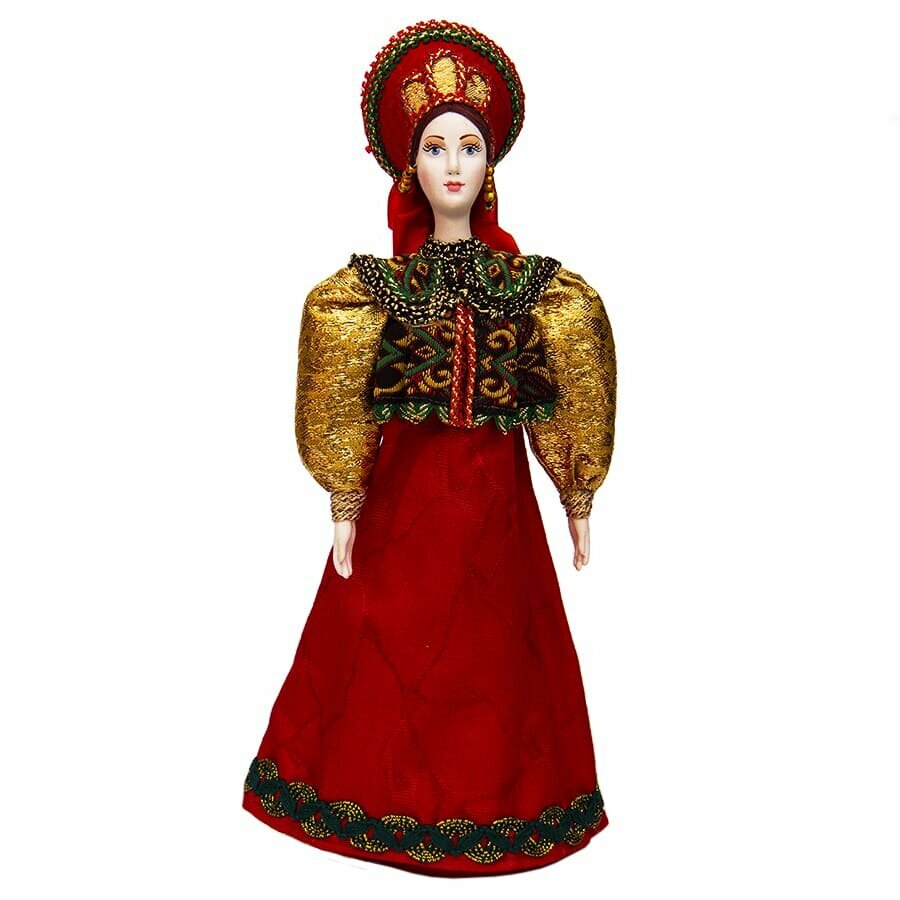 Фарфоровая кукла в русском костюме Марья 26 см