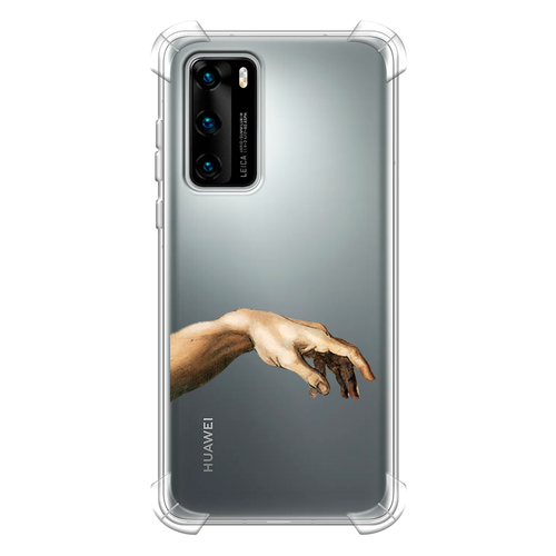 Противоударный силиконовый чехол на Huawei P40 / Хуавей П40 с рисунком Creazione di Adamo 1