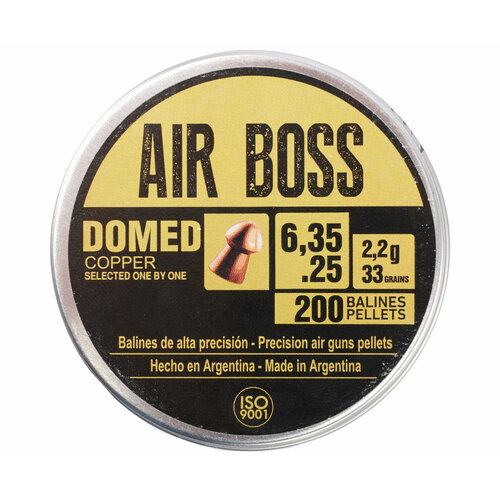 Пули пневматические Apolo Air Boss Domed 6.35 мм (200 шт, 2.2 гр)