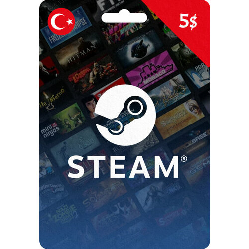 Пополнение кошелька Steam на 5 USD / Код активации Турция / Подарочная карта Стим / Gift Card 5$ (Turkey) / не подходит для России и Китая пополнение кошелька steam на 10 usd