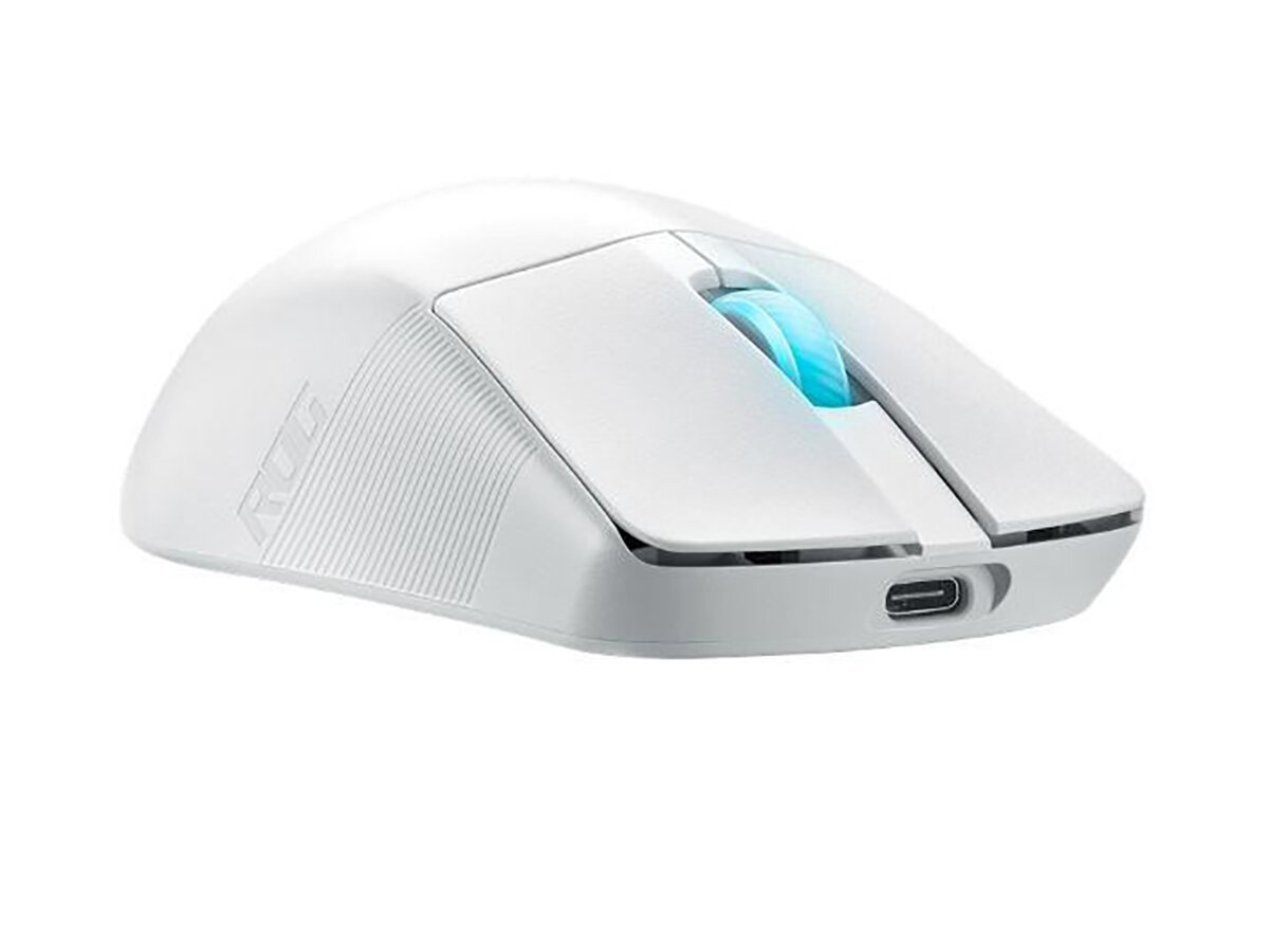 Мышь беспроводная ASUS ROG Harpe Ace Aim Lab Edition, 36000dpi, Bluetooth/ Wireless USB, RGB, Белый 90MP02W0-BMUA10 - фото №3