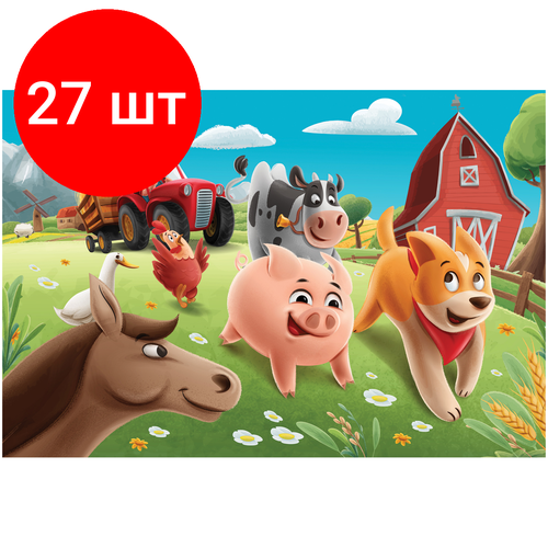 Комплект 27 шт, Пазл 160 эл. ТРИ совы Веселая ферма hatber пазл весёлая ферма 160 элементов