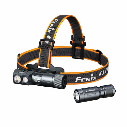 Фонарь налобный Fenix HM71R и фонарь брелок Fenix E02R (Bonus Kit) fenix набор fenix hm71r e02r