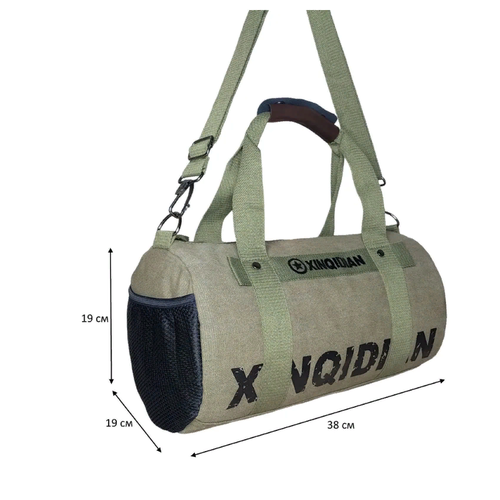 Сумка спортивная  Спортивная сумка 24-1, 14 л, 19х19х38 см, ручная кладь, зеленый