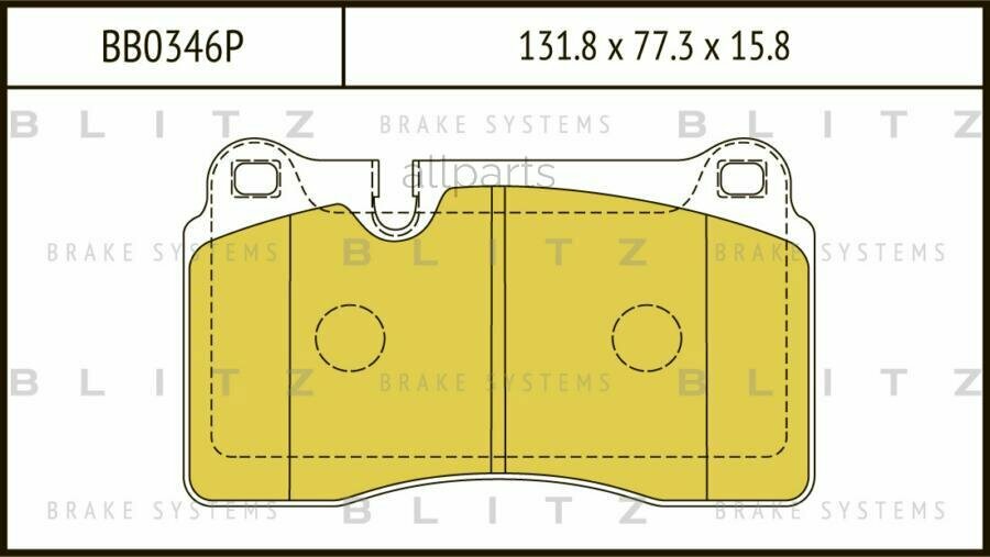 BLITZ BB0346P колодки тормозные дисковые передние VW TOUAREG 05-