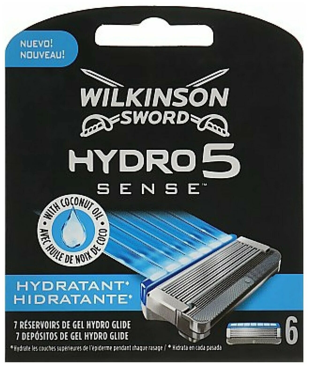 Wilkinson Sword Hydro5 Sense*Hydratant/Сменные кассеты для бритвы SENSE (6 шт.)