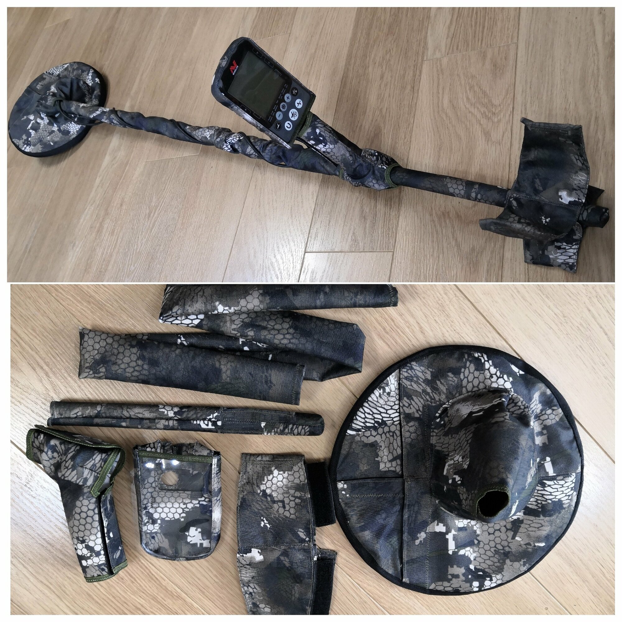 Полный набор чехлов на мд Minelab Equinox 600/800 (Расцветка ткани - "Змея")