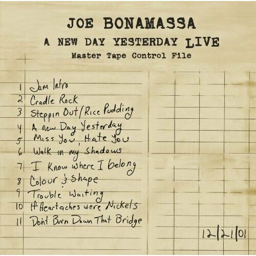 Joe Bonamassa: A New Day Yesterday: Live 2001 виниловая пластинка bonamassa joe a new day yesterday