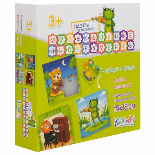 Пазл KiddieArt Музыкальные инструменты 4в1 31деталь C22029