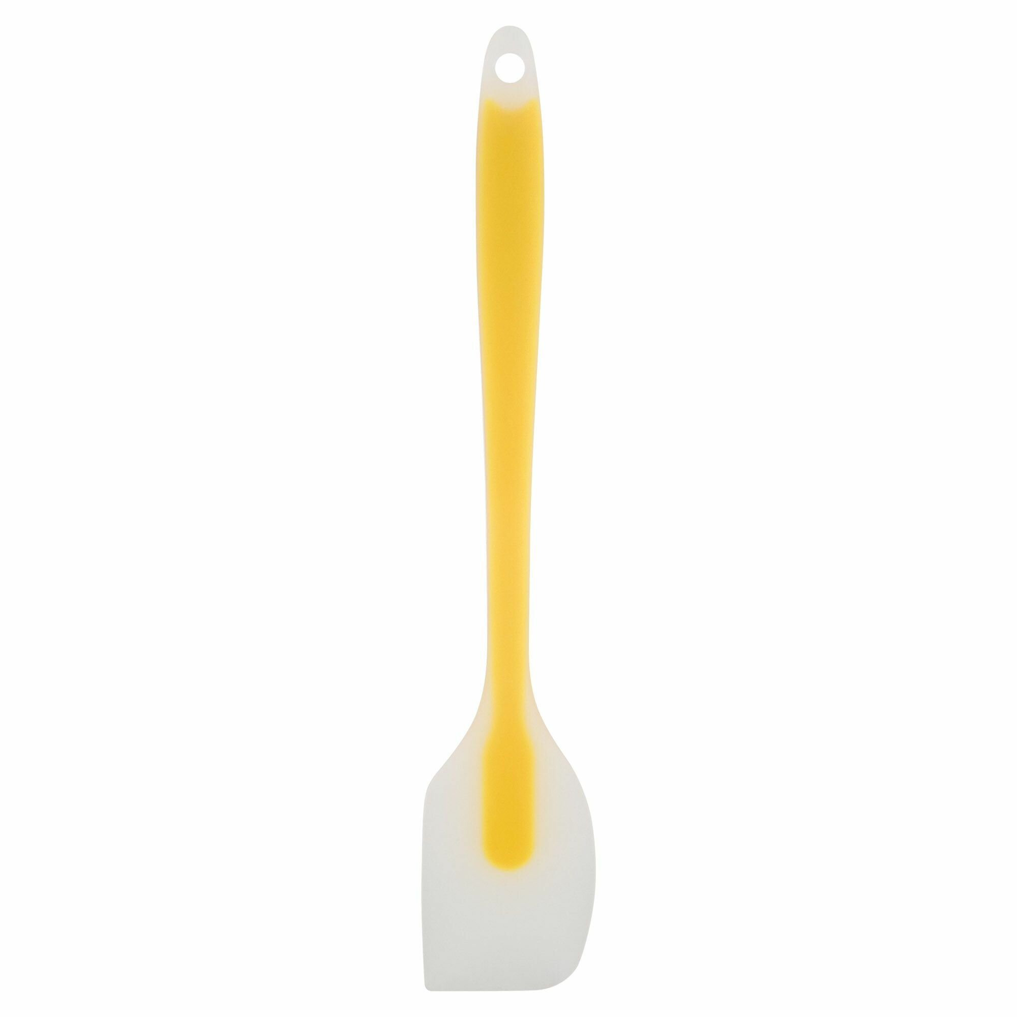 Лопатка силиконовая, 21,5 см, цвет желтый / Лопатка для тонких блинчиков, с острым уголком