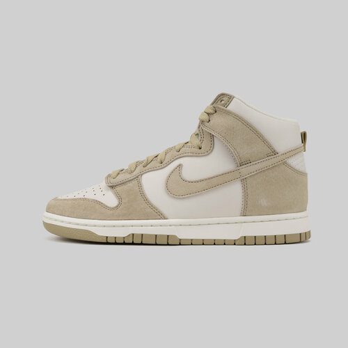 Кроссовки NIKE Dunk High, размер 42.5 EU, белый, бежевый