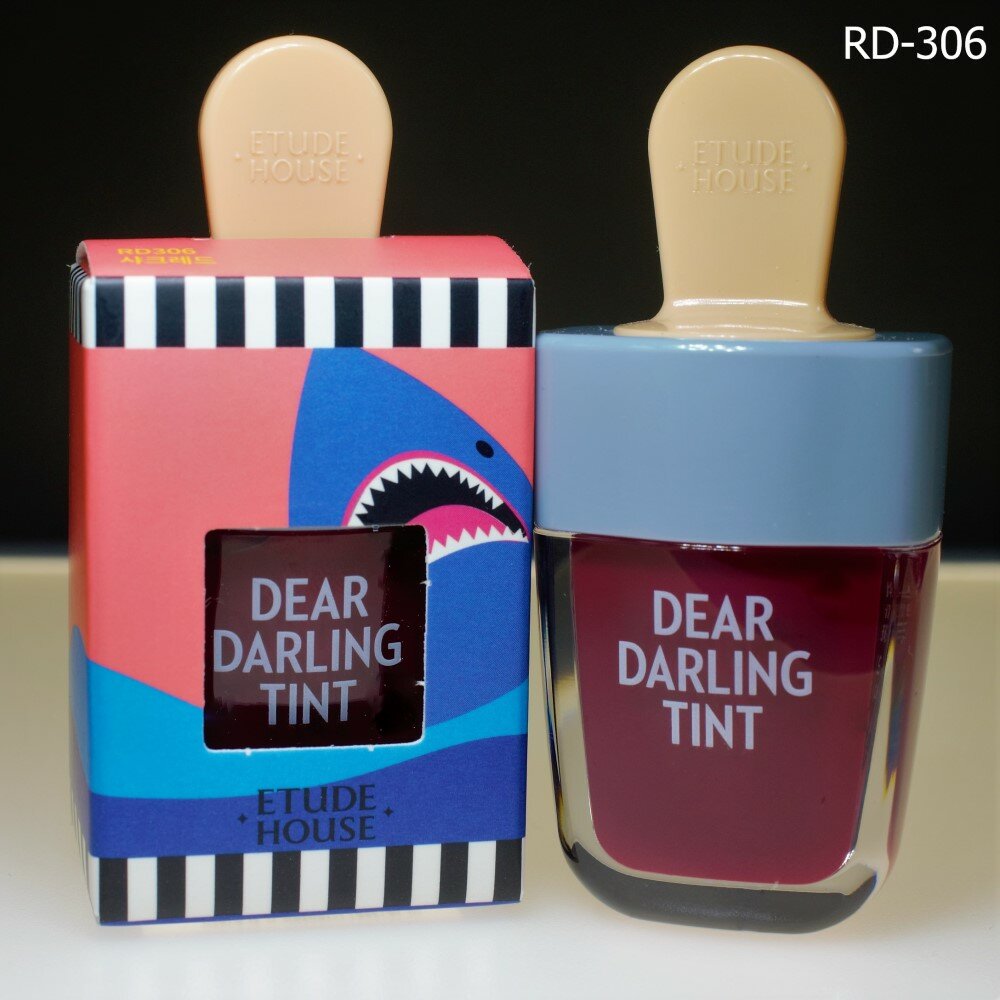 Увлажняющий гелевый тинт для губ Dear Darling Water Gel Tint Shark Red Etude House - фото №4