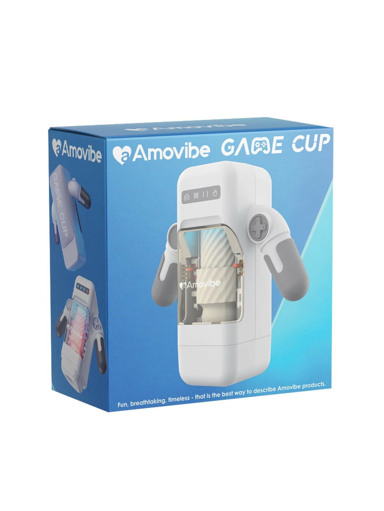 Робот-мастурбатор Amovibe Game Cup, белый, 10 функций, 100 минут работы