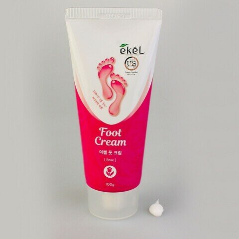 EKEL Успокаивающий крем для ног с экстрактом розы Foot Cream Rose, 100гр - фото №18