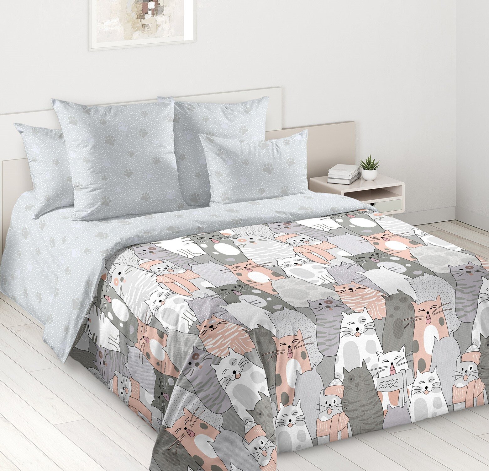 фото Постельное белье 1.5-спальное Поплин (наволочки 70х70 2 шт.) "Феликс 1"