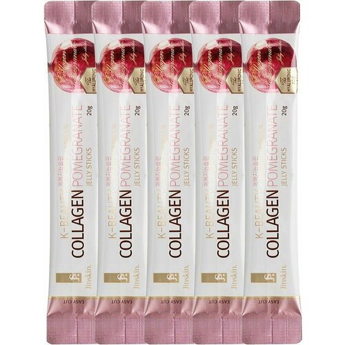 Коллагеновое желе в стиках с гранатом Jinskin Collagen Pomegranate Jelly sticks, 20 г х5 шт