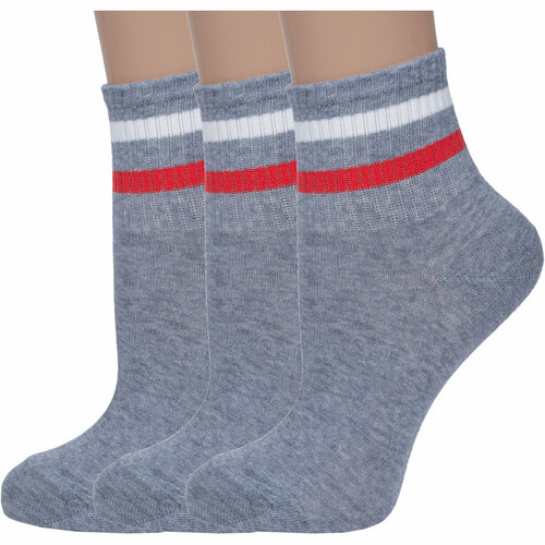 фото Носки красная ветка 3 пары, размер 22-24, серый