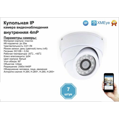7шт DVW300IP4MP Внутренняя IP камера 4мП с ИК до 20м 1510000₽