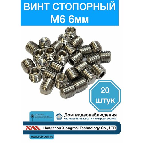 Винт стопорный M6 x 6 мм, 20 шт.