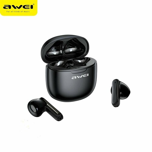 Беспроводные наушники Awei T68 , Bluetooth 5.3 , черный беспроводные наушники awei t86 bluetooth 5 0 черный