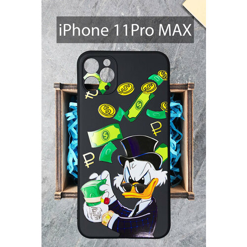 Силиконовый чехол Макдак кидает бабки для iPhone 11 Pro Max / Айфон 11 Про Макс силиконовый чехол макдак кидает бабки для apple iphone 13 айфон 13