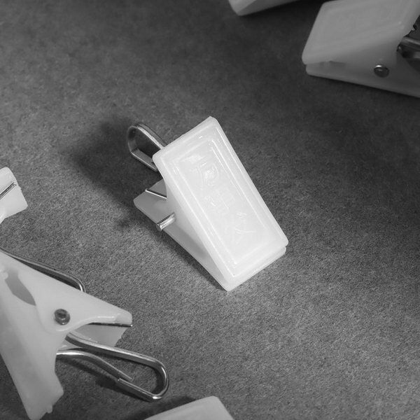 фото Зажим для штор, 33 x 12 мм, цвет белый