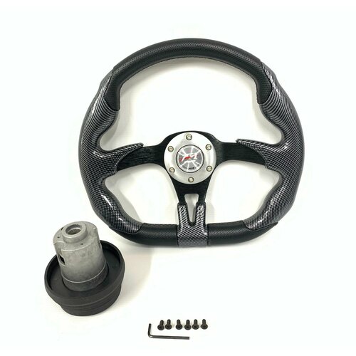 Спортивный руль 5105PVCкарбон с адаптером на ВАЗ 2108210921099211321142115211021112112 3190₽