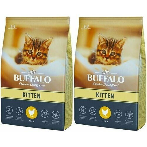 Mr.Buffalo сухой корм для котят Kitten Курица, 400 г, 2 уп