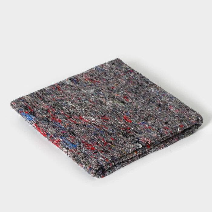 фото Салфетка - тряпка хозяйственная Доляна, 50×60 см, плотность 180 г/м, строчка 2,5 мм, с оверлоком, серая