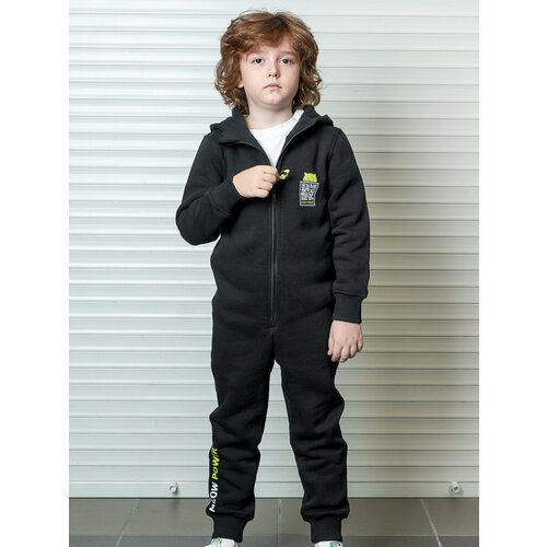 фото Комбинезон котмаркот, открытая стопа, размер 92, черный