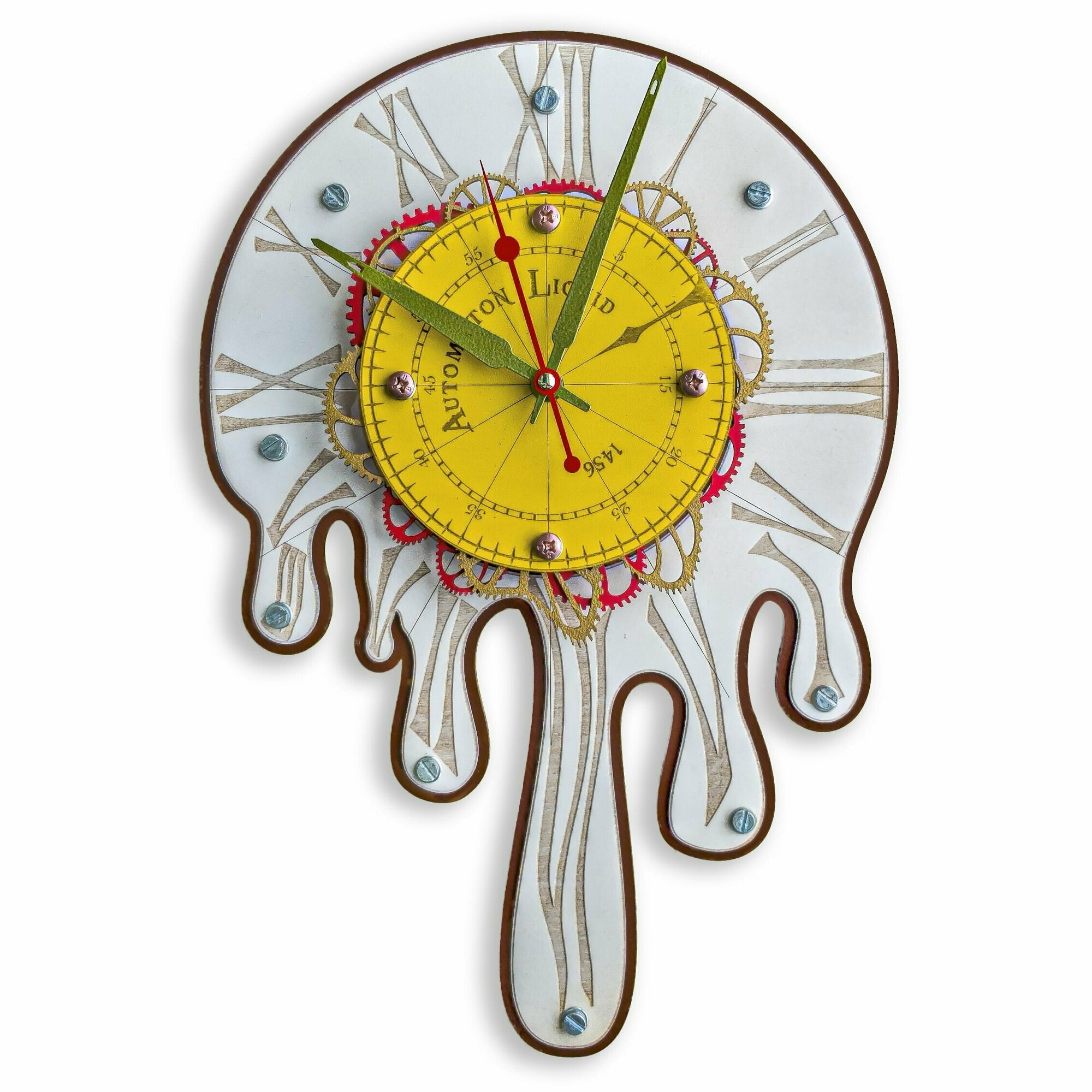 Часы настенные Автоматон 1456 Течение времени Woodandroot