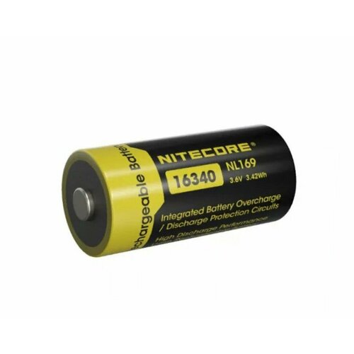 Аккумулятор NiteCore NL169 950 mAh (16340) 3,6 В. 950 mAh