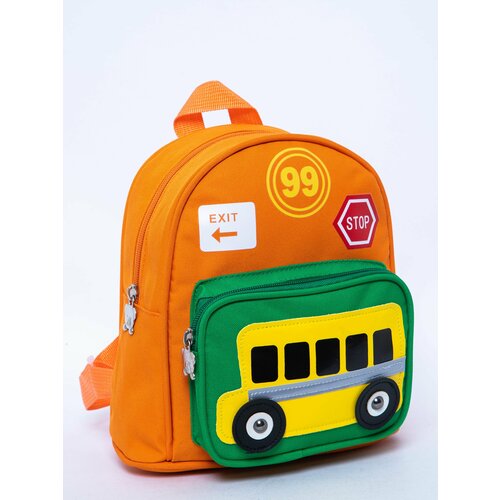 Рюкзак детский, рюкзак для детей, рюкзак для мальчик, рюкзак прогулочный, рюкзак повседневный, рюкзак дошкольный, рюкзак для садика. "Оранжевый автобус
