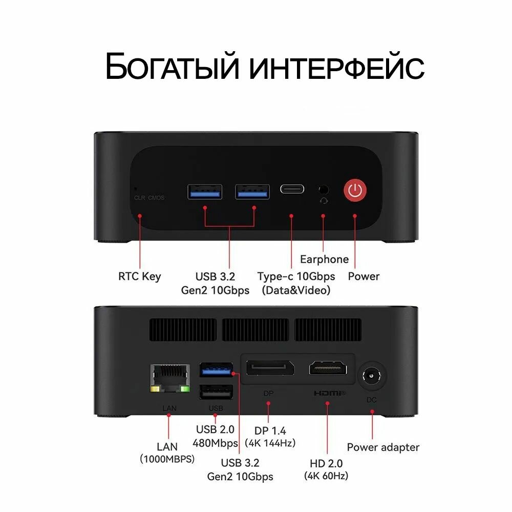 Мини-ПК Beelink SER5 MAX, процессор AMD Ryzen 7 5800H, 16GB DDR4, 1. TB SSD M.2 MVNe — фото 1